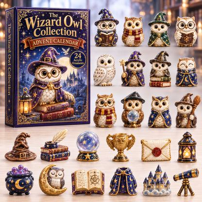 Wizard Owl Collection Advent Calendar 2026 - 24-Day Festive Countdown, Acrylic Charms Blind Box - Gift For Owl Lovers