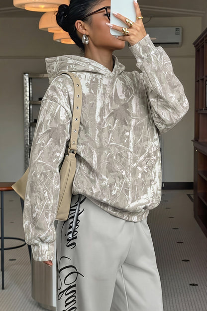Stylish Abstract Print Pullover Hoodie
