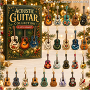 Acoustic Guitar Advent Calendar 2026 - 24-Day Festive Countdown, Acrylic Charms Blind Box - Gift For Guitar Lovers