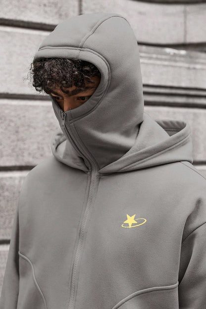 Star Detail Zip Hoodie