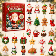 Christmas Characters Advent Calendar 2026 - 24-Day Festive Countdown, Acrylic Charms Blind Box - Gift For Family & Friends