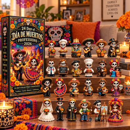 24 Days of Día de Muertos Professions 2026 – 24-Day Collectible Countdown Calendar with 24 Unique Profession Miniatures