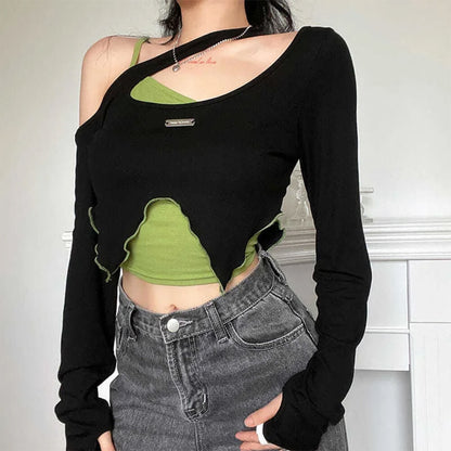 E Girl Layered Crop Top