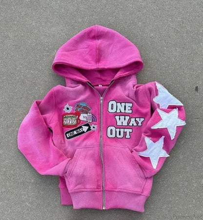 Embroidery Zipper Hoodie
