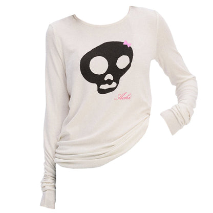 Emo Phase Skull Long Sleeve Top