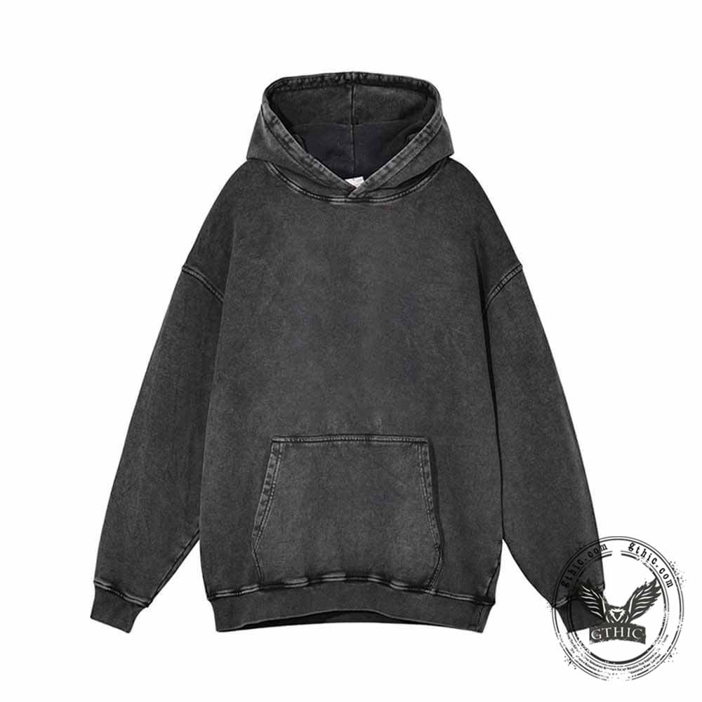 Eternal Curse Skull Inverted Cross Vintage Washed Hoodie