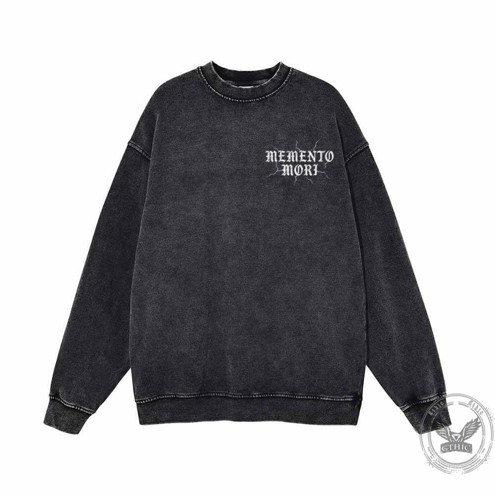 Eternal Grim Reaper Skull Vintage Washed Sweatshirt