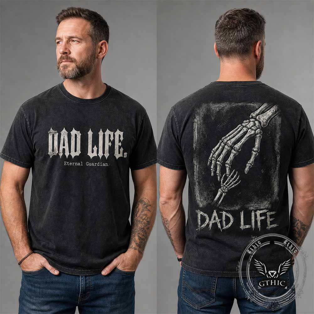 Eternal Guardian Dad Life Nu-Goth Vintage Washed T-shirt