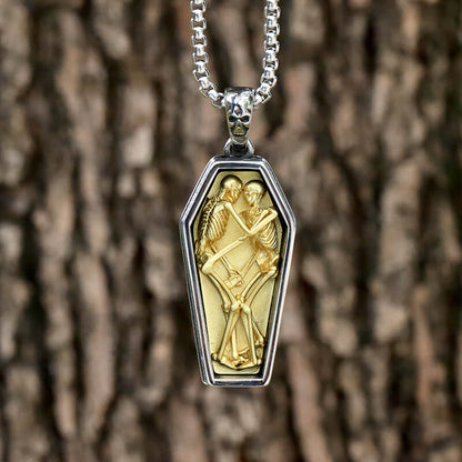 Eternal Lovers Stainless Steel Skull Pendant