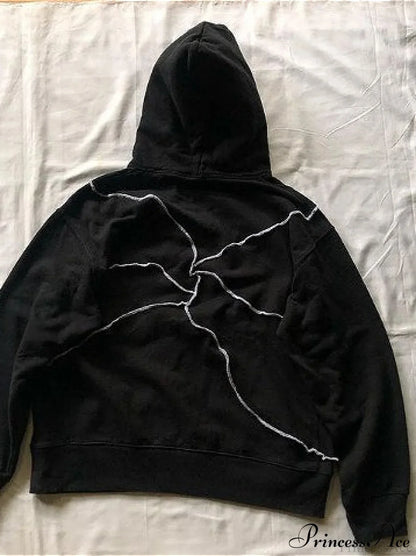 Evil Eye Patterned Dark Gothic Hip Hop Hoodie