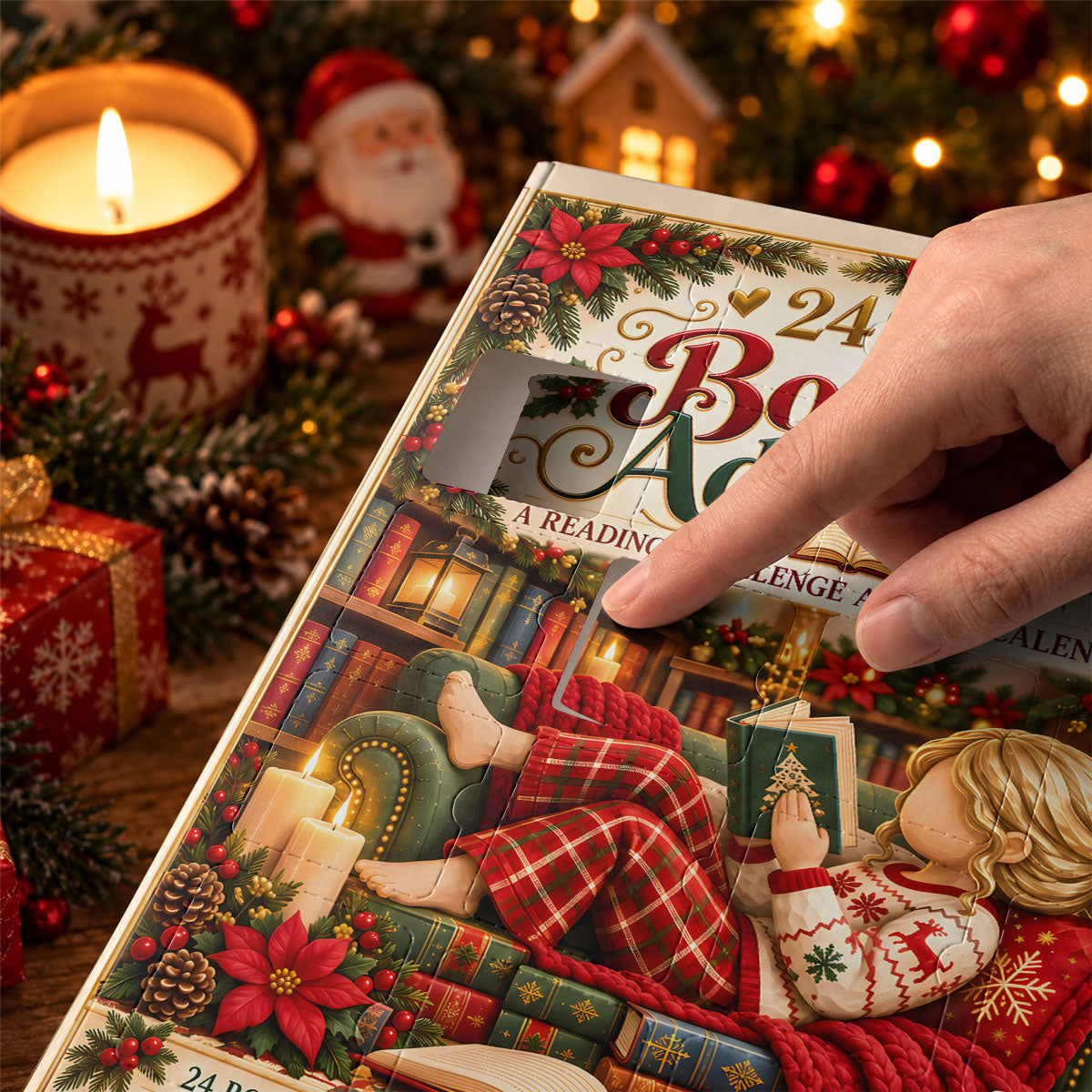 24 Days Of Bookish Adventures Gift For Granddaughter, Daughter, Book Lovers - Personalized Christmas Advent Calendar