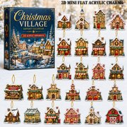 Christmas Village Houses Advent Calendar 2026 - 24-Day Festive Countdown, Acrylic Charms Blind Box - Gift For Family & Friends