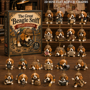 The Great Beagle Sniff Advent Calendar 2026 - 24-Day Festive Countdown, Acrylic Charms Blind Box - Gift For Beagle Lovers