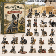 Working Heeler Collection Advent Calendar 2026 - 24-Day Festive Countdown, Acrylic Charms Blind Box - Gift For Dog Lovers