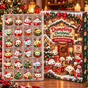 Dumpling Advent Calendar 2026, 24 Days Christmas Countdown, Cute Dumpling Ornament Set, Foodie Christmas Gift, Holiday Surprise Decor