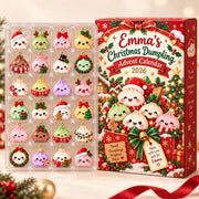 Personalized Christmas Dumpling Advent Calendar 2026, 24 Acrylic Dumpling Ornaments