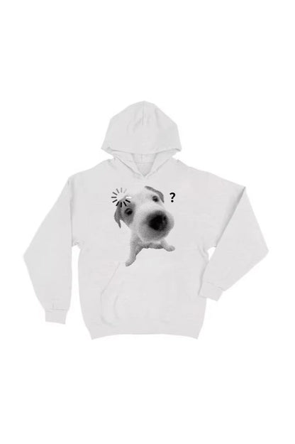 Cat and Dog Graphic Heavyweight Pullover Hoodie