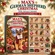 Personalized German Shepherd Advent Calendar 2026, 24 Acrylic Charms, Christmas Dog Gift, Pet Name Keepsake