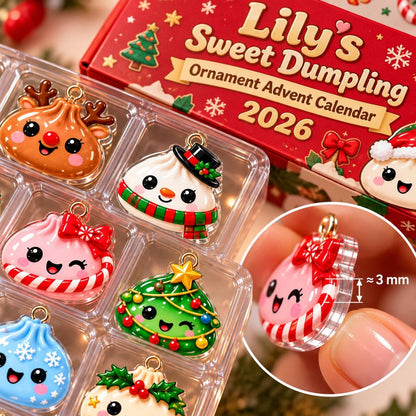 Christmas Dumpling Advent Calendar 2026, 24 Custom Dumpling Charms, Family Countdown Calendar, Kids Holiday Gift, Blind Box Xmas Gift John