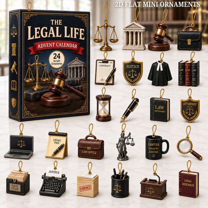 The Legal Life Advent Calendar 2026 - 24-Day Festive Countdown, Acrylic Charms Blind Box - Gift For Job Lovers