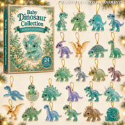 Acrylic Crystal Baby Dinosaur Advent Calendar 2026 - 24-Day Festive Countdown, Acrylic Charms Blind Box - Gift For Dinosaur Lovers