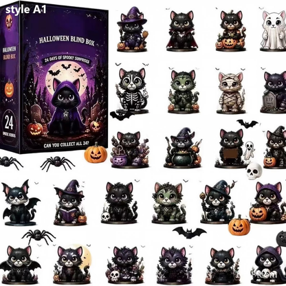 Halloween Advent Calendar 2026, 24 Day Ghost Blind Box, Spooky Cute Countdown Gift, Mini Collectible Hanging Ornaments, Multiple Box Styles