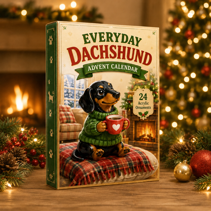Everyday Dachshund Advent Calendar 2026 - 24-Day Festive Countdown, Acrylic Charms Blind Box - Gift For Dachshund Lovers