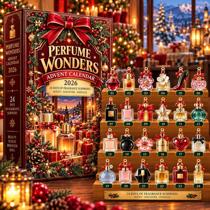 Perfume Wonders Advent Calendar 2026, 24 Days of Fragrance Surprises, Luxury Beauty Acrylic Ornaments for Women and Perfume Fans