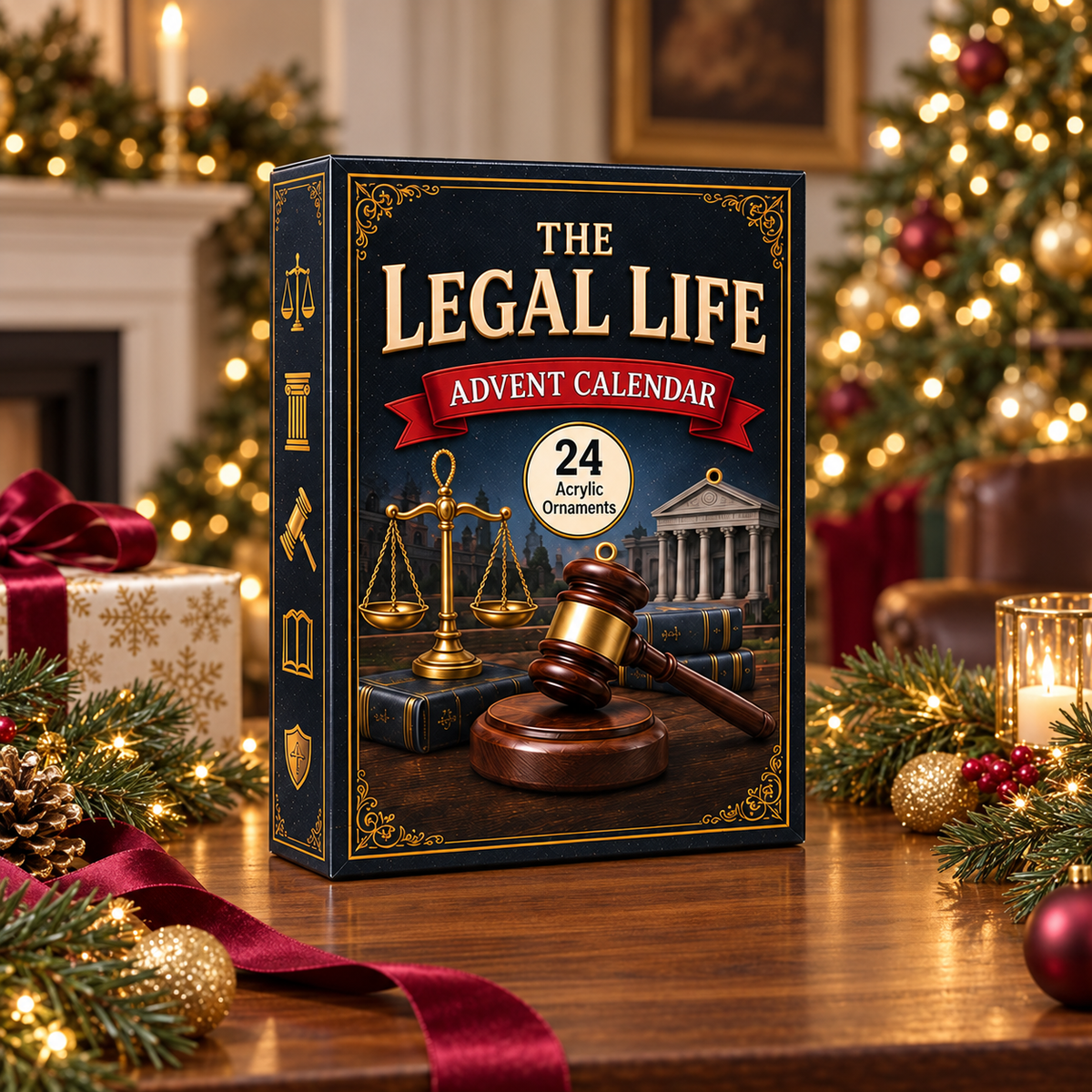 The Legal Life Advent Calendar 2026 - 24-Day Festive Countdown, Acrylic Charms Blind Box - Gift For Job Lovers