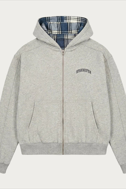 Plaid Zip Hoodie