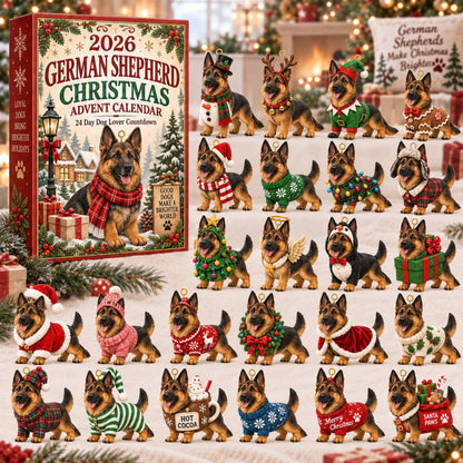 24 Days Pet Lover Advent Calendar 2026, Dog and Cat Christmas Charm Set, Puppy Kitty Blind Box Countdown, Pet Owner Gift