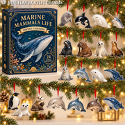 Marine Mammals Life Advent Calendar 2026 - 24-Day Festive Countdown, Acrylic Charms Blind Box - Gift For Fish Lovers