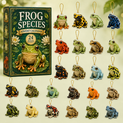 Wild Frog Advent Calendar 2026 - 24-Day Festive Countdown, Acrylic Charms Blind Box - Gift For Frog Lovers