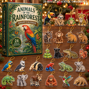 Rainforest Animals Life Advent Calendar 2026 - 24-Day Festive Countdown, Acrylic Charms Blind Box - Gift For Animal Lovers