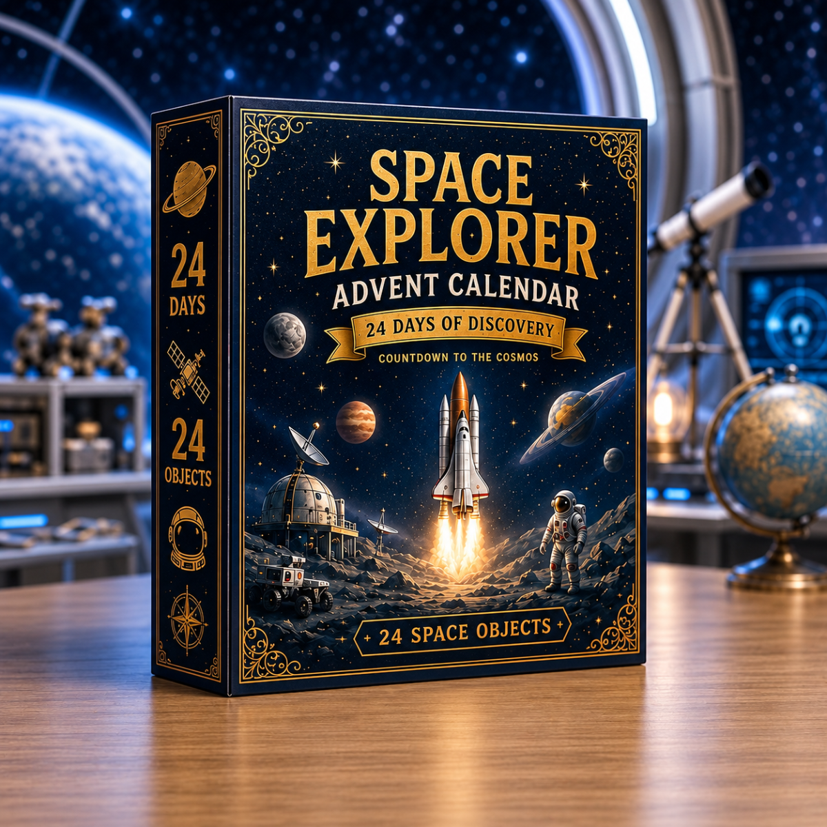 2026 Space Explorer Advent Calendar – 24-Day Christmas Countdown with Space-Themed Collectibles, Astronomy Holiday Gift for Kids, Science Lovers & Stargazers