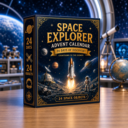 2026 Space Explorer Advent Calendar – 24-Day Christmas Countdown with Space-Themed Collectibles, Astronomy Holiday Gift for Kids, Science Lovers & Stargazers