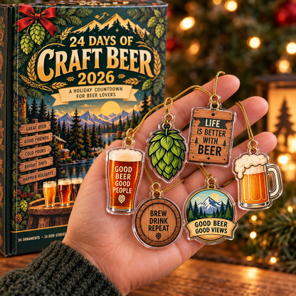 Craft Beer Advent Calendar 2026, 24 Day Christmas Countdown, Beer Lover Ornaments, Brewery Holiday Gift, Beer Gift for Men, Christmas Decor