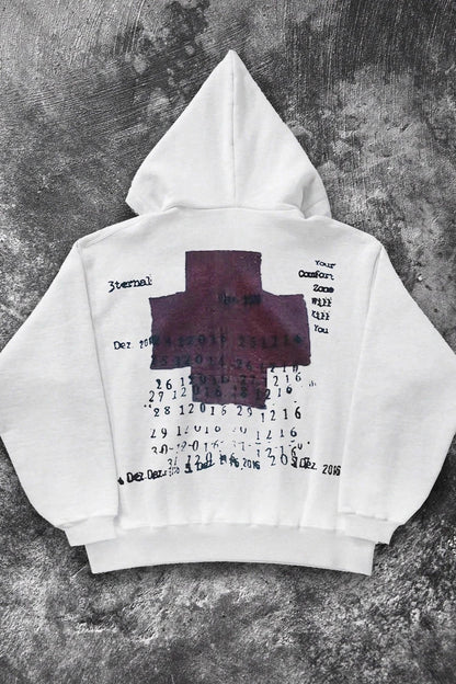 Cross Letter Pullover Hoodie