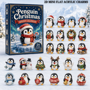 Penguin Christmas Advent Calendar 2026 - 24-Day Festive Countdown, Acrylic Charms Blind Box - Gift For Penguin Lovers