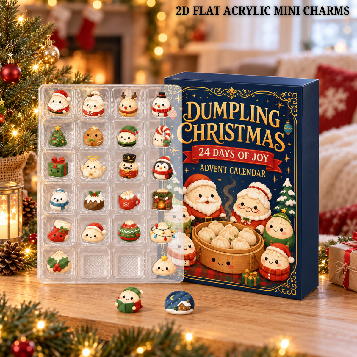 Dumpling Christmas Advent Calendar: 24-Day Blind Box Charms