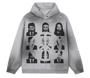 Faces Faded Distress Hoodie
