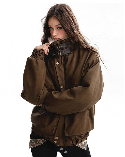 Drama Alert Faux Fur Aviator Jacket