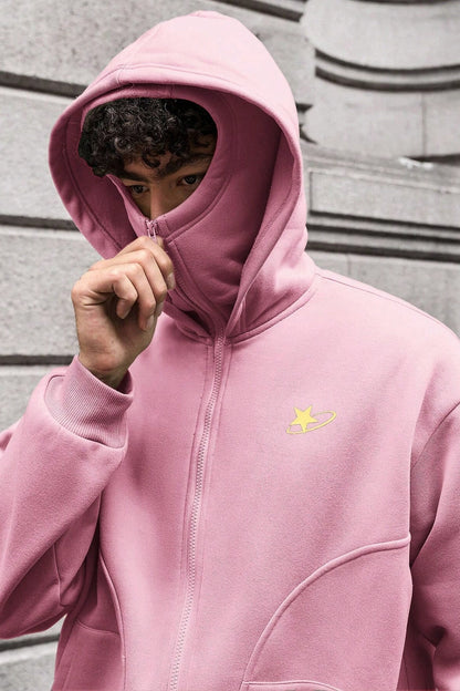 Star Detail Zip Hoodie