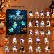 2026 Halloween Adventure Advent Calendar – 24 Days of Spooky Surprises with Acrylic Ghost Charms, Haunted House Countdown Box & Fun Halloween Gift for Kids