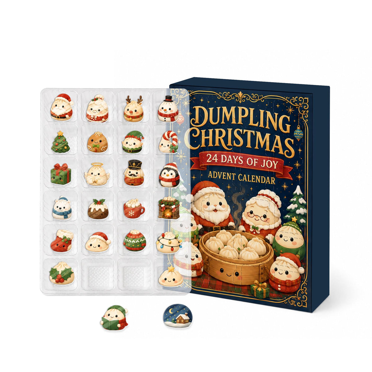 Dumpling Christmas Advent Calendar: 24-Day Blind Box Charms