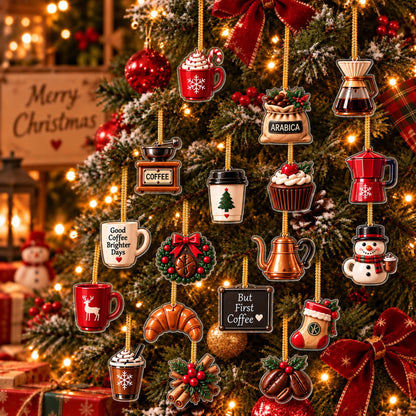 Personalized Coffee Advent Calendar, Custom Name, 24 Acrylic Coffee Charms, Christmas Countdown 2026