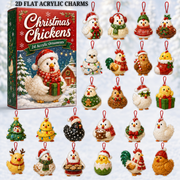 Christmas Chickens Advent Calendar 2026 - 24-Day Festive Countdown, Acrylic Charms Blind Box - Gift For Farmers, Chicken Lovers