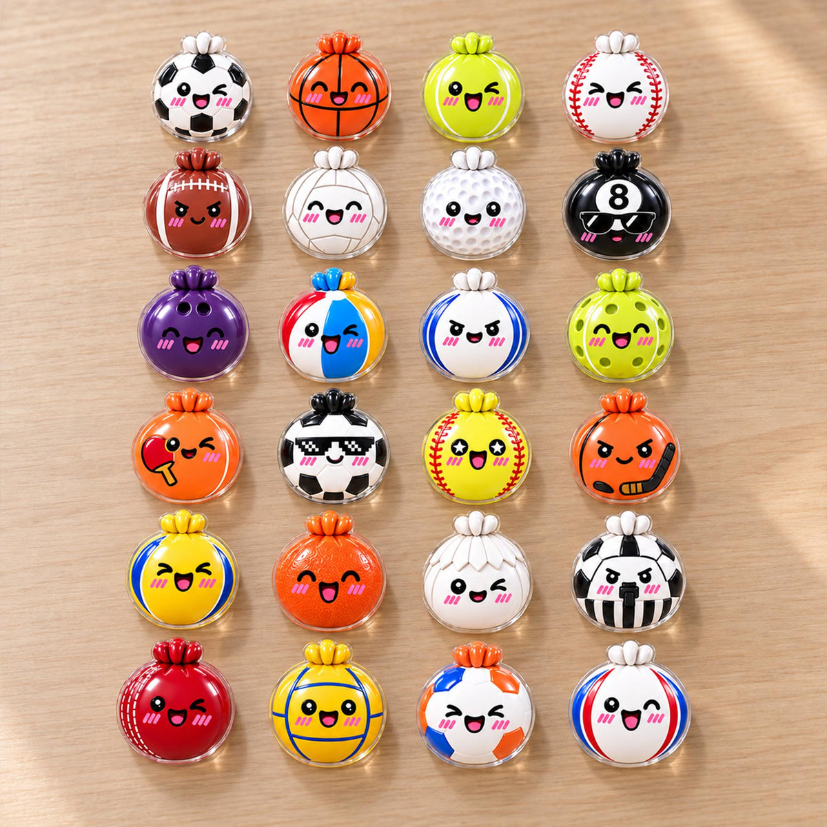 Personalized Dumpling Sports Blind Box Advent Calendar: Custom 24 Day Kids Kawaii Charm Toy