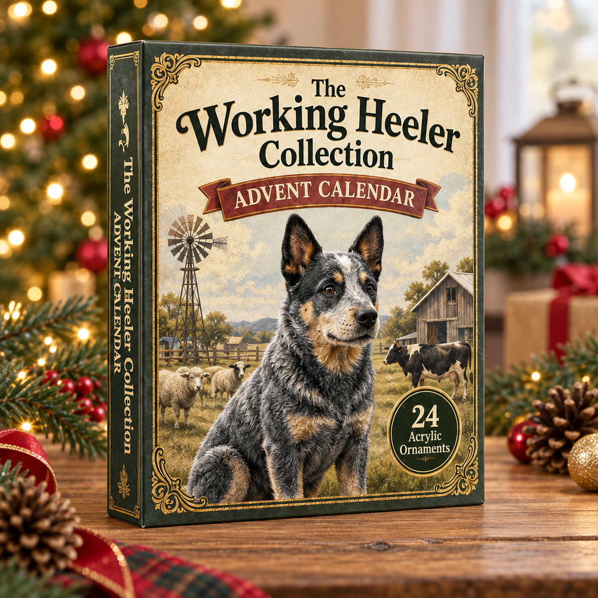 Working Heeler Collection Advent Calendar 2026 - 24-Day Festive Countdown, Acrylic Charms Blind Box - Gift For Dog Lovers