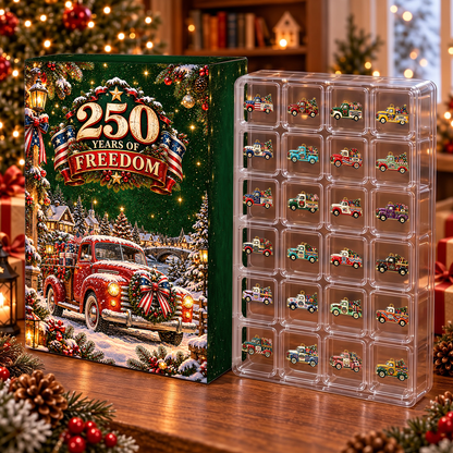 250 Truck Christmas Advent Calendar 2026 - 24 Day Spirits Countdown, Acrylic Charms Blind Box - Gift For Family